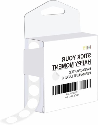 1500 Stuks Ronde Witte Kleurcode Stickers, Permanente Inventarislabels in Dispenserdoos voor Kantoor, Retail, Thuis en Schoolgebruik, Ideaal voor Organisatie en Labeling