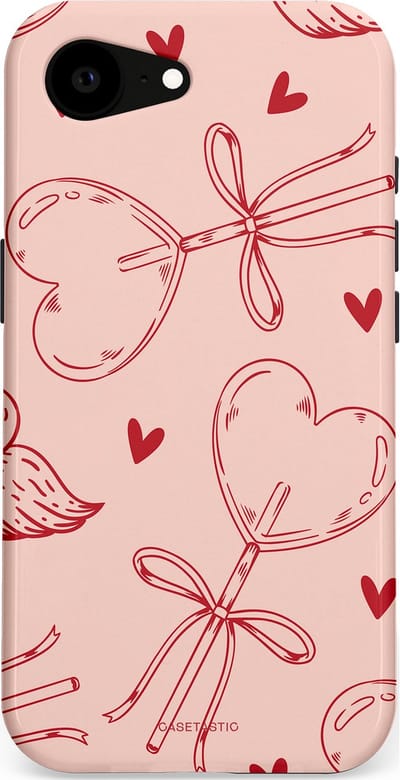 Casetastic Hoesje Geschikt voor Apple iPhone 16e Magsafe - Stijlvolle Beschermende Duo-layer Case - Zoete strikjes