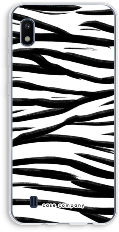 Case Company® - Hoesje geschikt voor Samsung Galaxy A10 hoesje - Zebra pattern - Soft Cover Telefoonhoesje - Bescherming aan alle Kanten en Schermrand