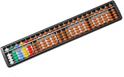Telraam Wiskunde - Rekenmachine Hulpmiddel - Leren Rekenen - 23 Kolommen 5 Kralen - 36 x 6.5 cm - Kleurrijk