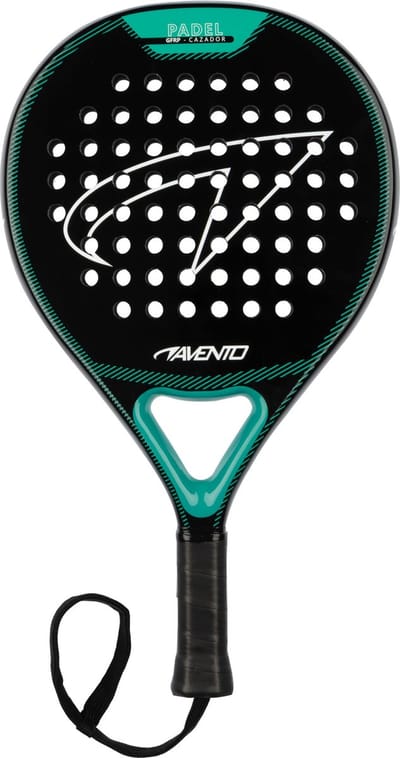 Avento Padelracket - Cazador - GFRP - Rond - Zwart/Groen