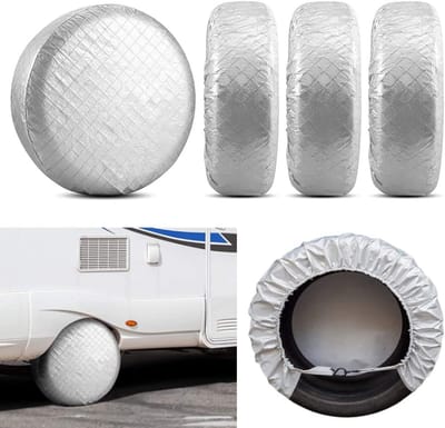 Waterdichte Bandenhoezen Set van 4 voor 24-26 Inch - Bescherming tegen UV, Regen en Sneeuw