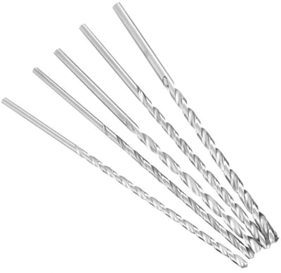 longziming -Set van 5 Extra Lange HSS Spiraalboren – 2-5 mm Boortips van 150 mm voor Precisie Boren in Hout, Aluminium en Kunststof