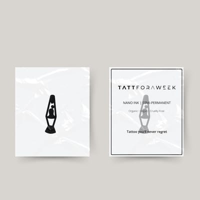 Tijdelijke tattoo lavalamp | Neptattoo volwassenen | Tijdelijke tattoo voor volwassenen | Temporary tattoo | Plaktattoos voor volwassenen | Neptattoos | Probeer zorgeloos een tattoo | tattforaweek
