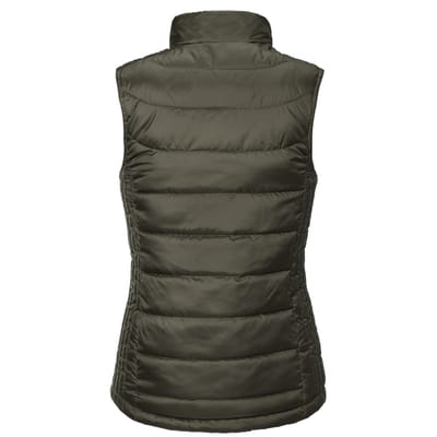 Russell Dames/Dames Nano Gewatteerde Bodywarmer (Donkere Olijf)