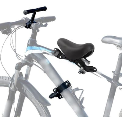 Voorop gemonteerde fietsstoeltjes met stuur en voetpedalen voor kinderen Kinderen zwart