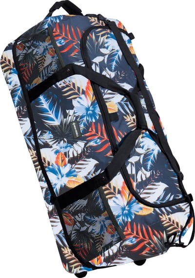 New Rebels reistas met 2 wielen - 110L vergrootbare tas met handgrepen en ritssluiting - 100% sterk polyester materiaal - Afneembare schouderriem - Waterafstotende tas - Sporttas - Lichtgewicht weekendtas - Flower print