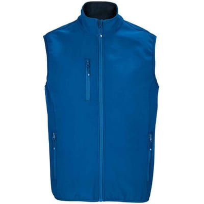 SOLS Heren Falcon Softshell gerecyclede bodywarmer (Koningsblauw)