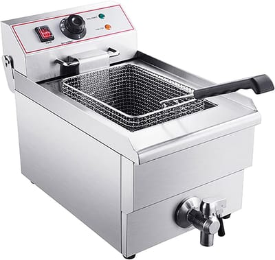Friteuse met Mand - Elektrische Frituurpan - Professioneel Frituren - Snelle Verwarming - 10L of 13L - Zilver