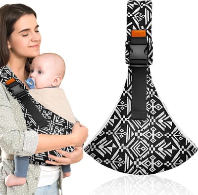 Zijdelingse babydrager voor pasgeborenen - licht en ademend - verstelbaar tot 15 kg