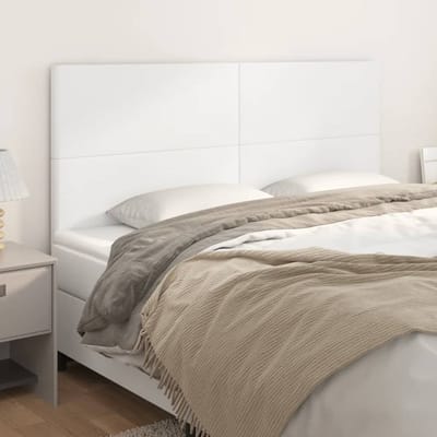 vidaXL - Hoofdbord - wit - 180x5x118/128 - cm - kunstleer