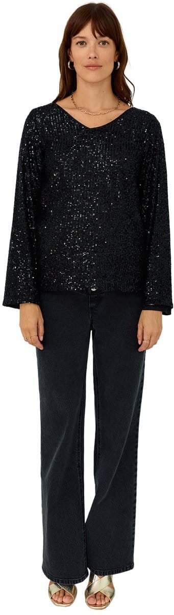 Vertbaudet Blouse met pailletten voor borstvoeding, omkeerbaar voor/achter