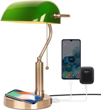 Lexium Bankierslamp - Notarislamp - Notarislamp groen - Bureaulamp groen - Bankierslamp groen - Notarislamp bankierslamp