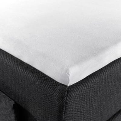Droomtextiel Topper Hoeslaken Dubbel Jersey Wit - 80x200 cm - 100% Zacht Katoen