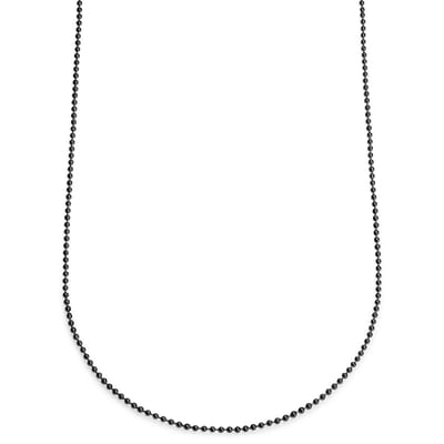 Essentials | 2,5 mm Gunmetal Zwarte Ketting met Bolletjes Schakels