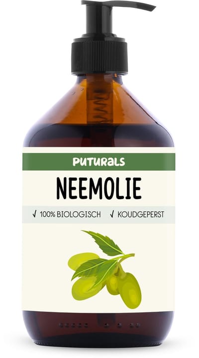 Puturals Neemolie 100% Biologisch - 500ml - Koudgeperst en Puur - Neemolie voor Huid, Haar, Lichaam en Planten
