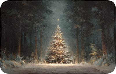 WC mat 80x50 cm - Antislip - Kerstboom - Bos - Sneeuw - meerkleurig - Toiletmat - Vloermat - Douchemat - Toilet tapijt - Toiletmatten