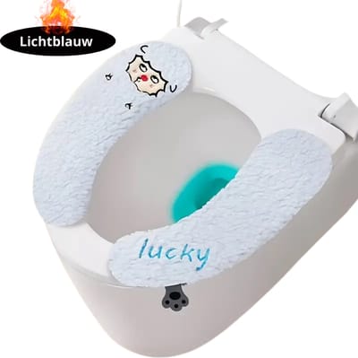 Nivard Wasbare Toiletbril Cover - Wc Bril Hoes - Toiletbril - Wc Deksel - Toiletafdekking - Verwarmde Wc Bril - Lichtblauw