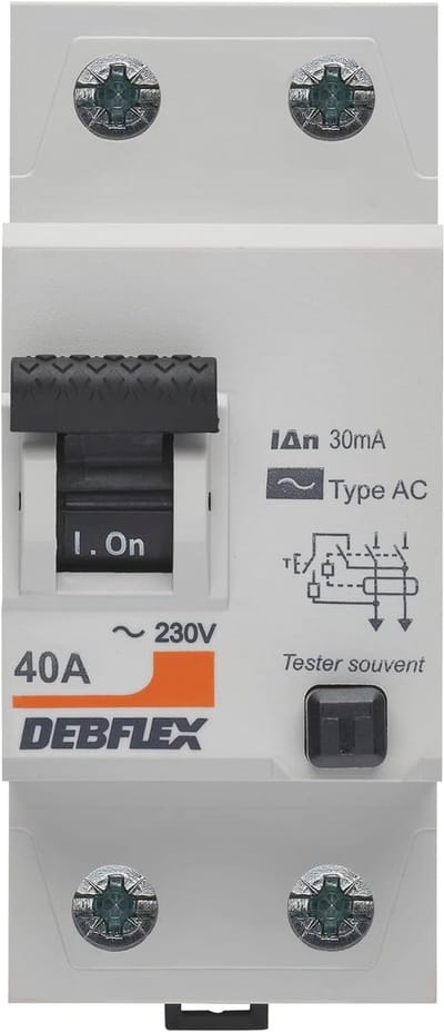 Aardlekschakelaar 2P 30mA 40A - Elektrische Veiligheidsschakelaar voor Huishoudens