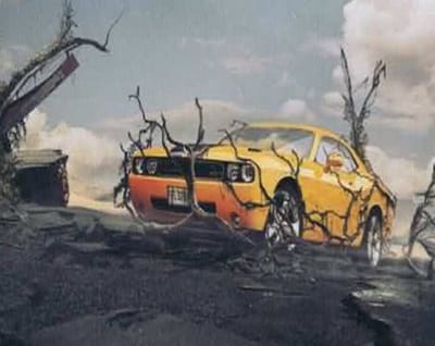 Diamond Painting -Dodge Challenger - 40x50 - Ronde steentjes