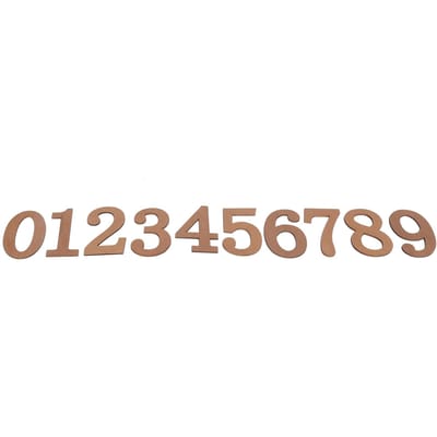 10 stuks Houten Cijfers DIY Ongeverfde Ambachtelijke Accessoires Stickers voor Koelkast Huisnummer Album Klok brown