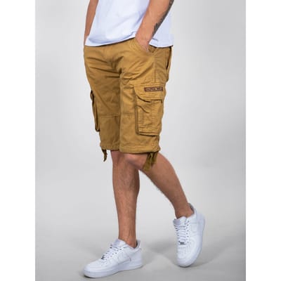 Alpha Industries Heren Jet Shorts in Khaki