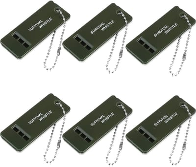 Noodgevalfluitje - Multifunctioneel Fluitje Voor Camping -Noodgevalfluitje Met Lanyard - Noodfluitjes Voor Wandelen- 6 pack
