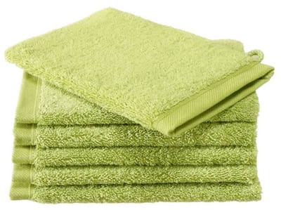 De Witte Lietaer Washandjes Contessa Pistache - 6 stuks - 16 x 21 cm - Groen - Katoen