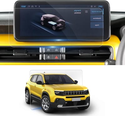Screen Protector voor 10.25 Inch Navigatiescherm - Nano Film, 6H Krasbestendig, Geschikt voor Jeep Avenger 2023 en 2024, Set van 2