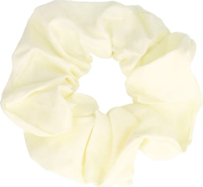 Haarsoires Haarelastiek Scrunchie – Basic – Satijnlook Stof – Creme - Haarkrinkel - Haar Elastiek met Stof - Zacht & Haarvriendelijk