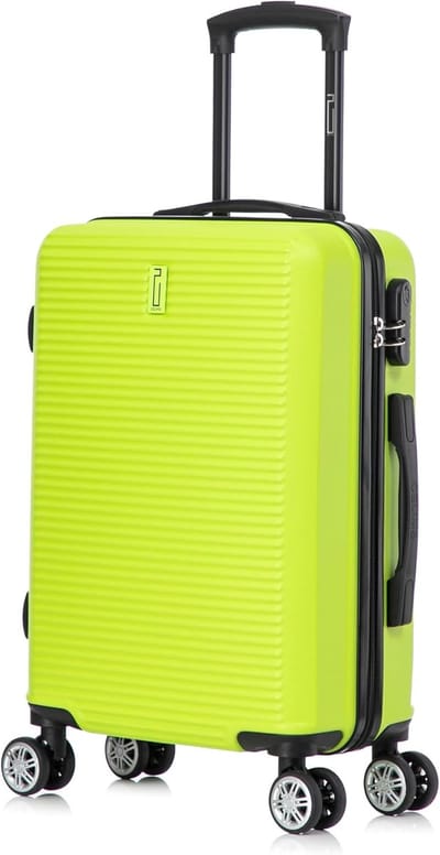 Reiskoffer Cabine - Handbagage Koffer - Weekendje Weg - Lichtgewicht ABS Materiaal - 55x35x25 cm - Neon Geel