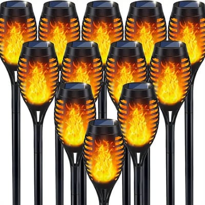 Nivard Tuinverlichting - Tuinlampen - Buitenverlichting - Tuin Verlichting - Led Lamp - Licht - Op Zonneenergie - LED - 12 stuks