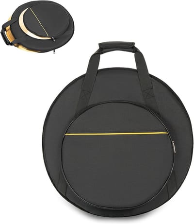 Cymbal Bag 22 Inch van Waterdicht Oxford Stof met Gevoerde Scheiding, Ruimte voor 5 Cymbals en Handvat