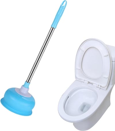 Toiletzuiger - Afvoer Ontstopper - Verstopping Verwijderen - Krachtige Zuigkracht - 39.6 cm - Blauw