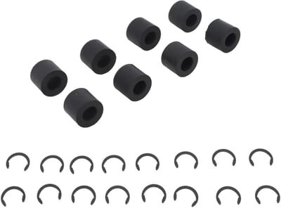 Dailygoods- Rubberen Rollen 8 Stuks - Vervangende Onderdelen - Antislip Wielmatgeleider - Inclusief 16 Borgringen - Compatibel met Maker/Maker 3 - Voorkomt Slippen - Snijmachine Rollen