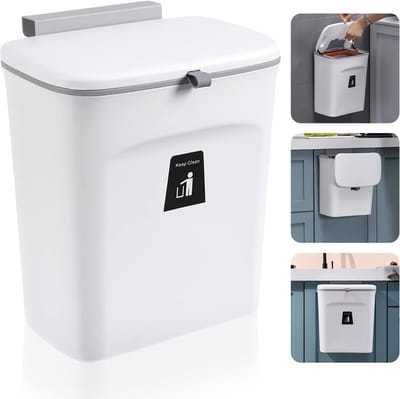 9L Hangbak voor Keuken, Camping en Toilet met Deksel