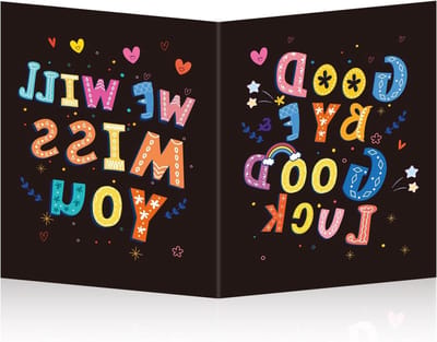 Afscheidskaart 28x44cm met Envelop voor Collega's - Persoonlijke Groet, Cadeau voor Vrienden en Collega's, Gelukkige Afscheidscadeau