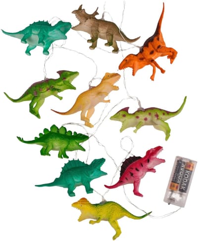 Allecto - Kleurrijke LED-lichtketting - Sfeervolle verlichting - 1,60m - Dinosaurus - Timerfunctie - Geschikt voor thuisdecoratie