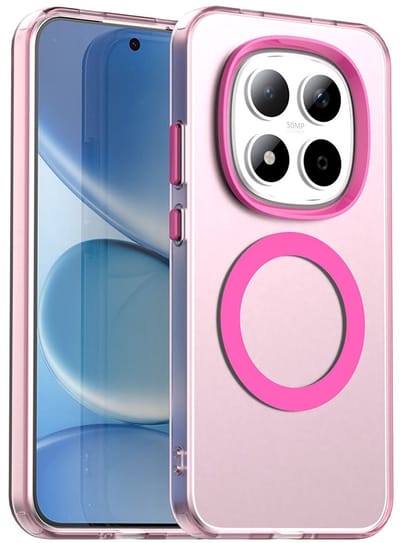 MagSafe Compatibel Backcover Hoesje Geschikt voor Xiaomi Redmi Note 15 Pro 5G - Roze & Semi-Transparant Design - Stijlvol & Goede Bescherming
