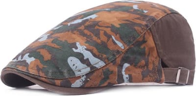 Winkrs - Camouflage Flatcap Heren – Maat 58/60 – Outdoor Pet met Zonneklep, legerprint, jagerspet, survivor – Verstelbare Pasvorm – Geschikt voor Wandelen, Fietsen & jagen