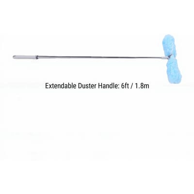 Plumeau extensible de 1,8 m avec 10 recharges, plumeau pour enlever les toiles d'araignées des fenêtres, pour le nettoyage de la maison, des ventilateurs de plafond