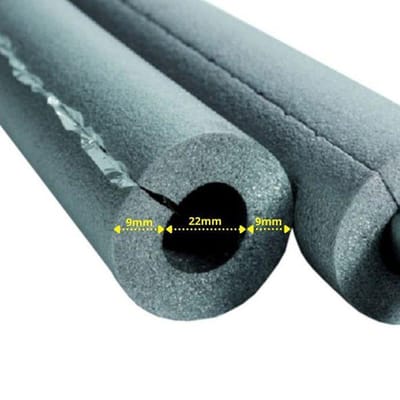 Zelfklevende buisisolatie 22mm, isolatieslang voor verwarming, 2 meter