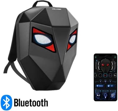 Waterdichte Rugtas - Motor Rugtas - Met Verstelbare LED OGEN- EXCL. Powerbank - Geschikt voor plaatsing van helm LED RUGTAS - Rugzak heren - hardcase laptoptas - IOS en android Ridder Backpack - Bekend van TikTok