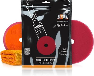 Polijstspons Klittenband - Zacht Schuim - Auto Polijsten - Diamantvorm Veiligheid - Ø 75 mm - Rood