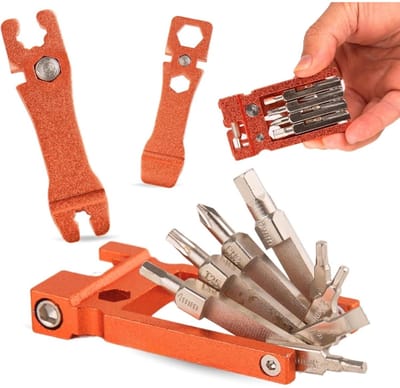 Famanu – Fiets-multitool 20-in-1 - ultralicht en compact - van chroom-vanadium-legering - gereedschapsset voor fiets - multifunctioneel gereedschap
