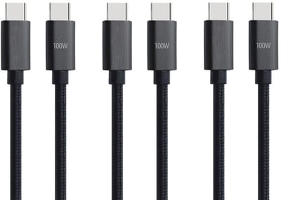 3 stuks OneOne 1,0m oplaadkabel. Sterke USB C naar C kabel. Stevig laadkabel snoer past op Apple iPhone 16 Pro Max, iPhone 16e, iPad 9, iPad 10, iPad Air 4, iPad Air 5, iPad Mini 6, iPad Pro 11, iPad Pro 12.9