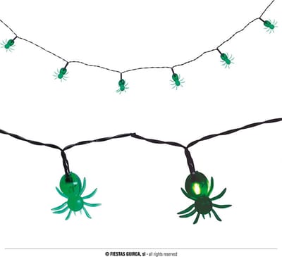 Fiestas Guirca - LED verlichting spinnen (115 cm) - Halloween - Halloween Decoratie - Halloween Versiering