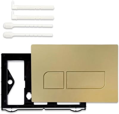 Toilet Spoelknop - Drukknop Tank - Badkamer Upgrade - Dual Volume Systeem - 265 x 173 mm - Goud
