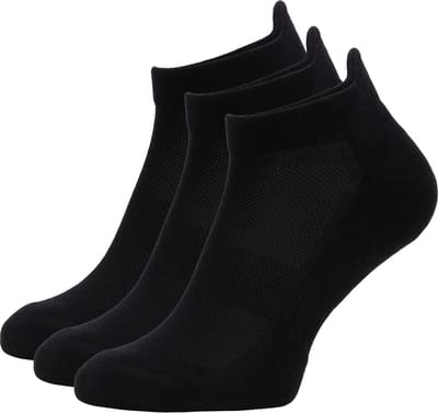 NOMAD® 3 Pack Enkelsokken Maat 35-38 | Bio Katoen Wandelsokken 3-pack Zwart | Naadloos | Dames & Heren | Medium demping | Elastische wreef band