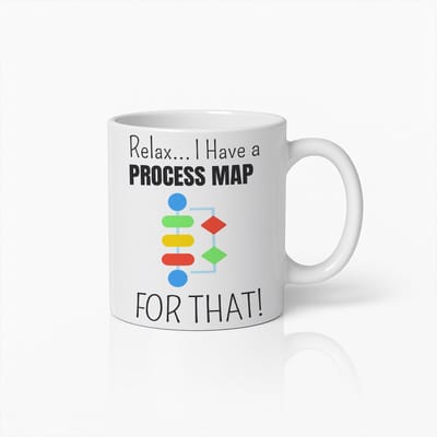Relax, ik heb een Process Map Koffiemok – Perfect Cadeau voor Projectmanagers en Analisten